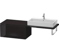 Duravit L-Cube meuble bas LC583904040 82 x 54,7 cm, noir brillant, pour console, 2 tiroirs