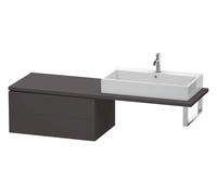 Duravit L-Cube meuble bas LC583908080 82 x 54,7 cm, graphite super mat, pour console, 2 tiroirs