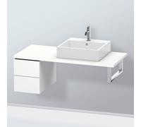Duravit L-Cube meuble bas LC583501818 32 x 54,7 cm, blanc mat, pour console, 2 tiroirs