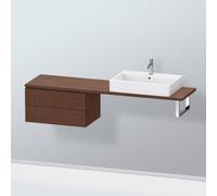 Duravit L-Cube Meuble bas pour plan de toilette Compact avec 2 tiroirs, LC584801313,