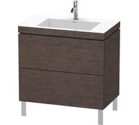 L-Cube Duravit vasque LC6937O7272 80 x 48 cm, trou pour robinet match2, chêne foncé brossé, 2 2000
