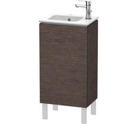 Duravit L-Cube Meuble sous-lavabo à poser, 1 porte, charnière à droite, 420x704x294mm, LC6273R7272, Couleur: placage en chêne véritable brossé foncé