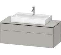 Duravit L-Cube Meuble sous-lavabo en console suspendu, avec plan de toilette en console, 2 tiroirs, 1220x482x550mm, LC4882007070000, Couleur: DÃ©cor gris bÃ©ton mat