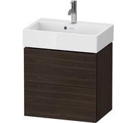 Duravit L-Cube meuble sous-vasque LC621906969 58,4x39,1x54,4cm, 2 tiroirs, mural, noyer brossé