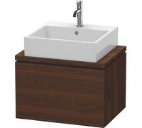Duravit L-Cube Meuble sous-lavabo pour console, Compact, suspendu, 1 tiroir, 620x400x477mm, LC580006969, Couleur: Noyer brossé Placage bois véritable