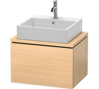 Duravit L-Cube Meuble sous-lavabo pour console, Compact, suspendu, 1 tiroir, 620x400x477mm, LC580007171, Couleur: Placage chêne méditerranéen en bois véritable