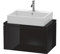 L-Cube Duravit vasque LC580104040 72 x 47,7 cm, noir brillant, pour console, coulissant 2000