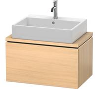Duravit L-Cube Meuble sous-lavabo pour console, Compact, suspendu, 1 tiroir, 720x400x477mm, LC580107171, Couleur: Placage chêne méditerranéen en bois véritable