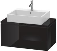 Duravit Vasque L-Cube LC580204040 82 x 47,7 cm Noir brillant pour console Coulissant 2000