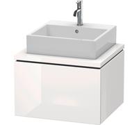 Duravit L-Cube Meuble sous-lavabo pour console, suspendu, 1 tiroir, 620x400x547mm, LC581002222, Couleur: Décor blanc brillant