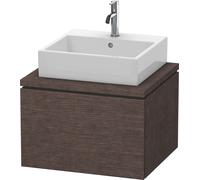Duravit L-Cube Meuble sous-lavabo pour console, suspendu, 1 tiroir, 620x400x547mm, LC581007272, Couleur: placage en chêne véritable brossé foncé