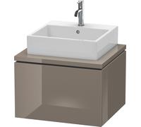 Duravit L-Cube Meuble sous-lavabo pour console, suspendu, 1 tiroir, 620x400x547mm, LC581008989, Couleur: Laque haute brillance Gris Flanelle
