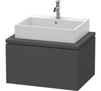 Duravit L-Cube Meuble sous-lavabo pour console, suspendu, 1 tiroir, 720x400x547mm, LC581104949, Couleur: Décor graphite mat