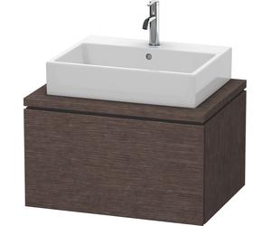 Duravit L-Cube Meuble sous-lavabo pour console, suspendu, 1 tiroir, 720x400x547mm, LC581107272, Couleur: placage en chêne véritable brossé foncé
