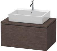 Duravit L-Cube Meuble sous-lavabo pour console, suspendu, 1 tiroir, 820x400x547mm, LC581207272, Couleur: placage en chêne véritable brossé foncé