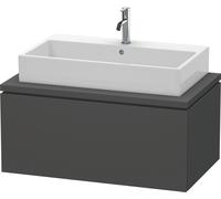 L-Cube Duravit vasque LC581304949 92 x 54,7 cm, graphite mat, pour console, 1 coulissant