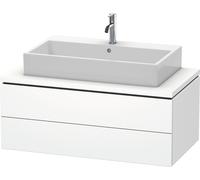 Duravit L-Cube Meuble sous-lavabo pour console, suspendu, 2 tiroirs, 1020x400x547mm, LC581908484, Couleur: Blanc super mat Décor