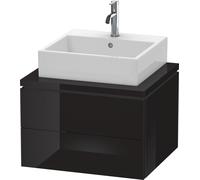 Duravit Vasque L-Cube LC581504040 62 x 54,7 cm noir brillant pour console 2 tiroirs