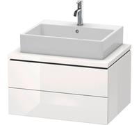 L-Cube Duravit vasque LC581602222 72 x 54,7 cm, blanc brillant, pour console, 2 tiroirs