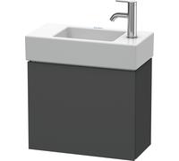 Duravit L-Cube Meuble sous-lavabo suspendu, 1 porte, charnière à droite, 480x400x240mm, LC6246R4949, Couleur: Décor graphite mat