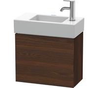 Duravit L-Cube Meuble sous-lavabo suspendu, 1 porte, charnière à droite, 480x400x240mm, LC6246R6969, Couleur: Noyer brossé Placage bois véritable