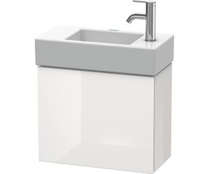 Duravit L-Cube Meuble sous-lavabo suspendu, 1 porte, charnière à droite, 480x400x240mm, LC6246R8585, Couleur: Laque brillante blanche