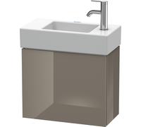 Duravit L-Cube Meuble sous-lavabo suspendu, 1 porte, charnière à droite, 480x400x240mm, LC6246R8989, Couleur: Laque haute brillance Gris Flanelle
