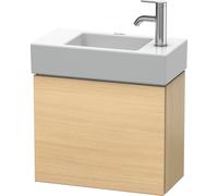 Duravit L-Cube Meuble sous-lavabo suspendu, 1 porte, charnière à gauche, 480x400x240mm, LC6246L7171, Couleur: Placage chêne méditerranéen en bois véritable