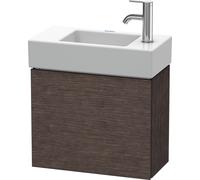 Duravit L-Cube Meuble sous-lavabo suspendu, 1 porte, charnière à gauche, 480x400x240mm, LC6246L7272, Couleur: placage en chêne véritable brossé foncé