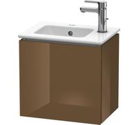 Duravit L-Cube Meuble sous-lavabo suspendu, 1 porte, pivotant à gauche, 420mm, pour ME by Starck 072343, LC6272L6161, Couleur: Laque brillante marron olive