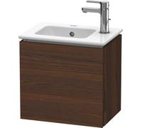 Duravit L-Cube Meuble sous-lavabo suspendu, 1 portes, charnière à droite, 420x400x294mm, LC6272R6969, Couleur: Noyer brossé Placage bois véritable