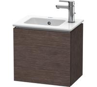 Duravit L-Cube Meuble sous-lavabo suspendu, 1 portes, charnière à droite, 420x400x294mm, LC6272R7272, Couleur: placage en chêne véritable brossé foncé