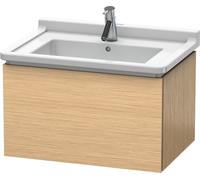 Duravit L-Cube Meuble sous-lavabo suspendu, 1 tiroir, 670mm, pour Starck 3, LC616401212, Couleur: Chêne brossé Placage bois véritable