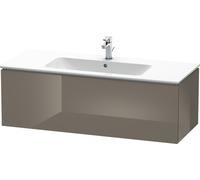 Duravit L-Cube Meuble sous-lavabo suspendu, 1 tiroir, largeur : 1220mm, pour ME by Starck 233612, LC614308989, Couleur: Laque haute brillance Gris Flanelle