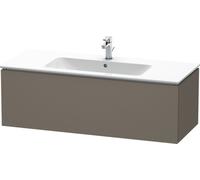 Duravit L-Cube Meuble sous-lavabo suspendu, 1 tiroir, largeur : 1220mm, pour ME by Starck 233612, LC614309090, Couleur: Flanelle Vernis gris satiné mat soyeux