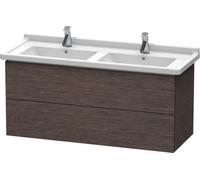 Duravit L-Cube Meuble sous-lavabo suspendu, 2 tiroirs, 1220mm, pour Starck 3, LC626707272, Couleur: placage en chêne véritable brossé foncé