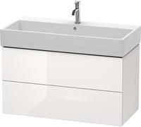 L-Cube Duravit vasque LC627802222 98,4x 45,9 cm, blanc brillant, 2 tiroirs, suspendu