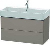 L-Cube Duravit vasque LC627804343 98,4x 45,9 cm, basalte mat, 2 tiroirs, suspendu