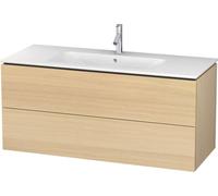 Duravit L-Cube Meuble sous-lavabo suspendu, 2 tiroirs, largeur : 1220mm, pour ME by Starck 233612, LC624307171, Couleur: Placage chêne méditerranéen en bois véritable