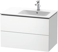 Duravit L-Cube meuble sous vasque LC629201818 82x48,1x55cm, 2 tiroirs, vasque à droite, blanc mat
