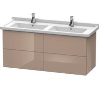 Duravit L-Cube Meuble sous-lavabo suspendu, 4 tiroirs, 1220mm, pour Starck 3, LC626908686, Couleur: Laque Cappuccino haute brillance