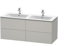 Duravit Meuble sous-vasque L-Cube LC625900707 – 129x48,1x55 cm, 4 tiroirs, mural, gris béton mat