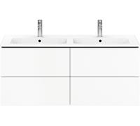 Duravit L-Cube Meuble sous-lavabo suspendu, 4 tiroirs, largeur : 1290mm, pour ME by Starck 233613, LC625901818, Couleur: Décor blanc mat