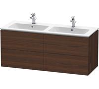 Duravit L-Cube Meuble sous-lavabo suspendu, 4 tiroirs, largeur : 1290mm, pour Me par Starck 233613, Coloris: Noyer brossÃ© Placage bois vÃ©ritable - LC625906969