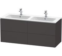 Duravit L-Cube Meuble sous-lavabo suspendu, 4 tiroirs, 1290x550x481mm, LC625908080, Couleur: Décor graphite super mat