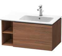Duravit L-Cube Meuble sous-lavabo suspendu 82,0 x 48,1 cm, 1 tiroir, côté étagère, pour ME by Starck 234683 Cuve à droite, LC619207979, Couleur: Décor noyer naturel