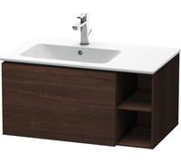 Duravit L-Cube Meuble sous-lavabo suspendu 82,0 x 48,1 cm, 1 tiroir, étagère latérale, pour ME by Starck 234583 Cuve à gauche, LC619105353, Couleur: Décor marron foncé