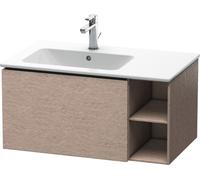 Duravit L-Cube Meuble sous-lavabo suspendu 82,0 x 48,1 cm, 1 tiroir, étagère latérale, pour ME by Starck 234583 Cuve à gauche, LC619101111, Couleur: chêne cachemire placage bois véritable