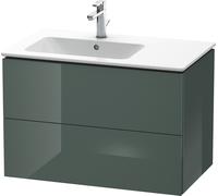 Duravit L-Cube Meuble sous-lavabo suspendu 82,0 x 48,1 cm, 2 tiroirs, pour ME by Starck 234583 Cuve à gauche, LC629103838, Couleur: Laque Dolomiti Grey brillante