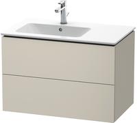 Duravit L-Cube Meuble sous-lavabo suspendu 82,0 x 48,1 cm, 2 tiroirs, pour ME by Starck 234583 Cuve à gauche, LC629109191, Couleur: Décor Taupe